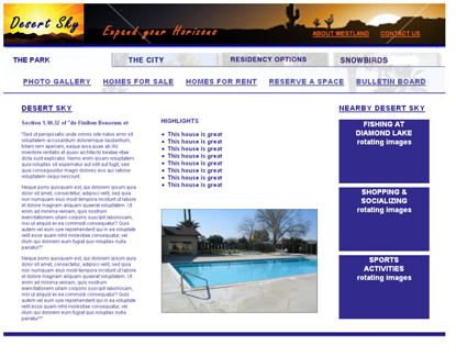 Desert Sky - Inside page